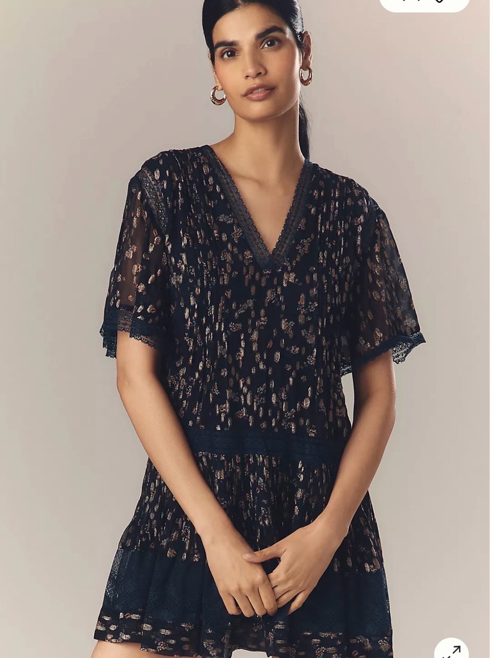 Maeve V-Neck Mini Dress